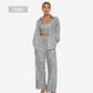 💕2025 HETE VERKOOP💐Paillettenblazer en wijde broek voor dames (set van 3 stuks)