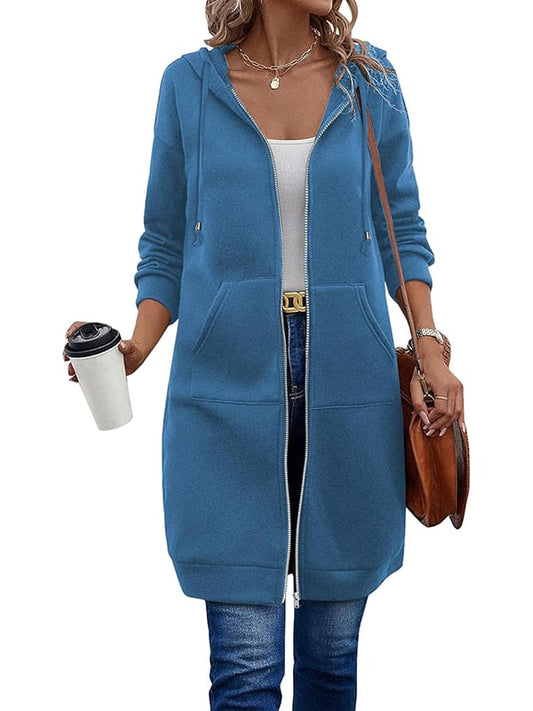 🥳Laatste dag uitverkoop 50% korting🔥Casual fleece hoodies met ritssluiting voor dames