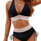 💃Vakantie-uitverkoop 50% KORTING💃Buikcontrole Kleurblok Bikini Set