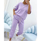 ⏳ Tijdelijke Aanbieding! ⏰ Dames Casual Effen Top & Broek Set