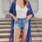 😍קרדיגן סרוג במידות גדולות לנשים – קימונו קל משקל עם ציציות, בסריגת קרושה, לאביב ולקית 🌸
