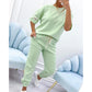 ⏳ Tijdelijke Aanbieding! ⏰ Dames Casual Effen Top & Broek Set