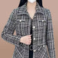 Beste cadeau-Dames Blazer met Pied-de-Poule Print