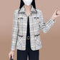 Beste cadeau-Dames Blazer met Pied-de-Poule Print