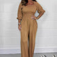 Zomerjumpsuit met elastische taille voor dames🥰