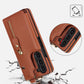 Elegant PU lederen portemonnee telefoonhoesje voor Samsung met ringgesp