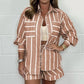 Dames Zomerse Casual Gestreepte 2-Delige Set