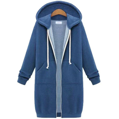 🥳Laatste dag uitverkoop 50% korting🔥Casual fleece hoodies met ritssluiting voor dames