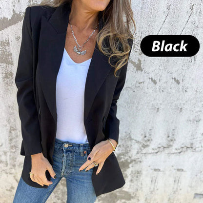 🌷 Nieuwe herfstcollectie - 54% KORTING 🌸 Modieuze effen blazer met lange mouwen - Warm & stijlvol