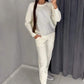 ✨Dames Sweatshirt met glitterkristal en vrijetijdsbroek tweedelige set