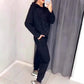 ✨Dames Sweatshirt met glitterkristal en vrijetijdsbroek tweedelige set