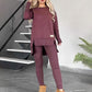 Uitverkoop - 50% UIT🎄Sweatshirt met hoge, lage split ＆ Bodycon-broeken-set