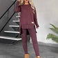 Uitverkoop - 50% UIT🎄Sweatshirt met hoge, lage split ＆ Bodycon-broeken-set