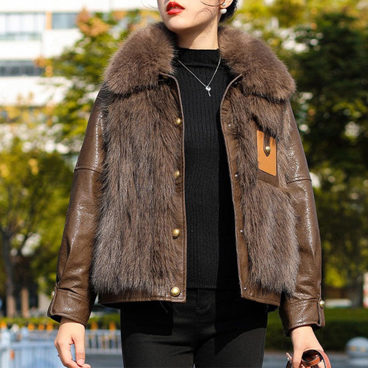✨Winter Aanbiedingen💖Korte winterjas met bont van hoge kwaliteit voor dames