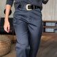Casual rechte blazerbroek met hoge taille voor dames
