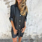 Casual denim kapseljurk voor dames