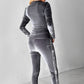 Dames Sweat Set met 2-delig fluwelen ritssluiting
