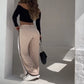 Damesbroek met hoge taille en contrasterende zijstreep