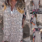 Leopardprint Losse Kraag Lange Jurk