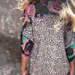 Leopardprint Losse Kraag Lange Jurk
