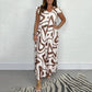 Jumpsuit met wijde pijpen en geometrische prints voor dames in de zomer