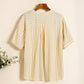 Dames casual oversized V-hals gestreepte top