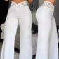 Dames casual high-waisted stretch lange broek -  ademend en comfortabel