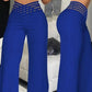 Dames casual high-waisted stretch lange broek -  ademend en comfortabel