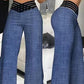 Dames casual high-waisted stretch lange broek -  ademend en comfortabel