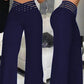 Dames casual high-waisted stretch lange broek -  ademend en comfortabel
