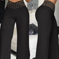 Dames casual high-waisted stretch lange broek -  ademend en comfortabel