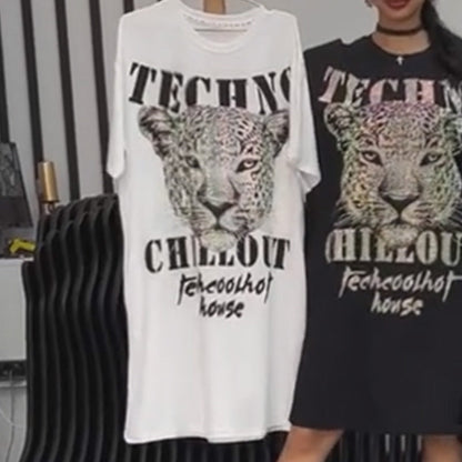 💗Summer Specials✨Women’s Oversized Glitter T-Shirt Dress