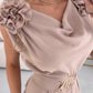 Mouwloze jumpsuit met bloemenversiering voor dames