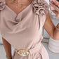 Mouwloze jumpsuit met bloemenversiering voor dames