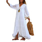 Losse V-hals maxi-jurk voor dames