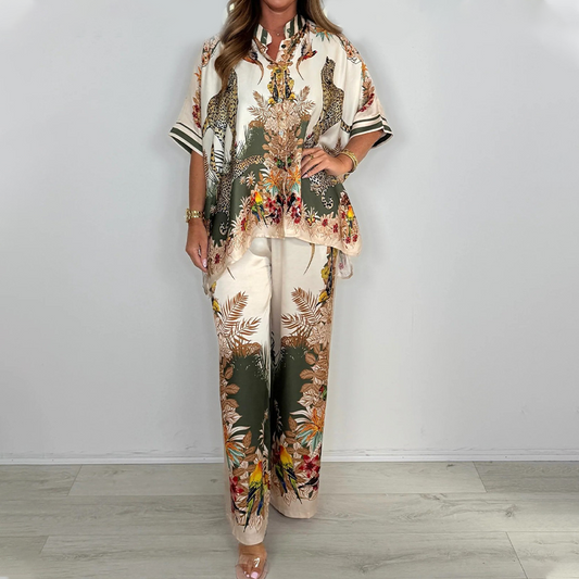 Modieuze tweedelige set met print voor dames