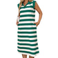 Dames Casual Mouwloze Jurk met Strepen