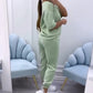 ⏳ Tijdelijke Aanbieding! ⏰ Dames Casual Effen Top & Broek Set