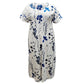 Casual bloemenprint voor dames met korte mouwen met korte mouwen