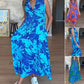 Dames Mouwloze Maxijurk met Print