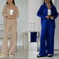 Elegante vrouwelijke set bestaande uit shirt en broek