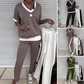 Casual dames tweedelige: top met V-hals en broek