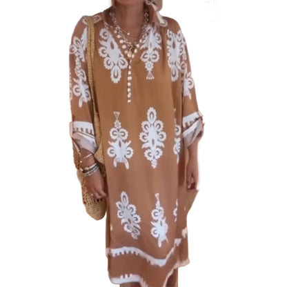 Verfijnde oversized shirtjurk met decolleté