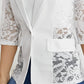 Dames elegante pure kant details over blazer