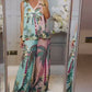 Verfijnde tweedelige outfit - tropisch printdesign