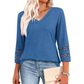 🌞Zomeruitverkoop 50% KORTING🔥Dames casual top met V-hals en 3/4 mouwen