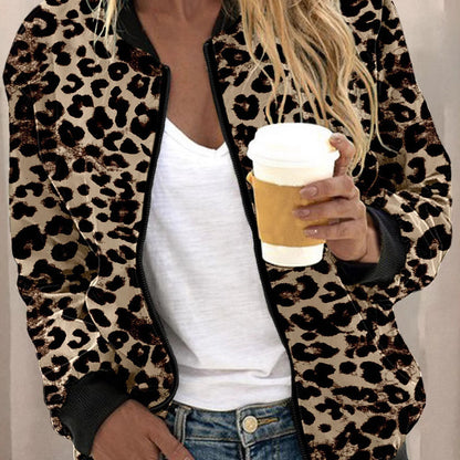 Luipaardprint voor dames Zip Up Jacket
