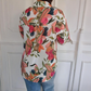Elegante Blouse met Plantenprint en Knopen