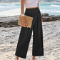 Casual cropped broek met hoge taille en rechte pijpen voor dames