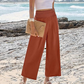 Casual cropped broek met hoge taille en rechte pijpen voor dames